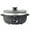 Black, variant on 6.5 Quart Slow Cooker, Aluminium Sear/Sauté Stew Pot Stovetop Safe, Dishwasher Safe, Glass Lid, Adjustable Temp, Food Warmer (Blue)