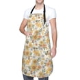 thumbnail image 3 of Goofa Hippie Bee Honeycomb Printed Waterproof Apron 33" Chef Aprons for Men Heavy Duty Chemical Work Apron Adjustable Bib Apron, 3 of 9