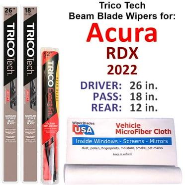 2022 Acura RDX Beam Blade Wipers (Set of 3) w/Rear Wiper