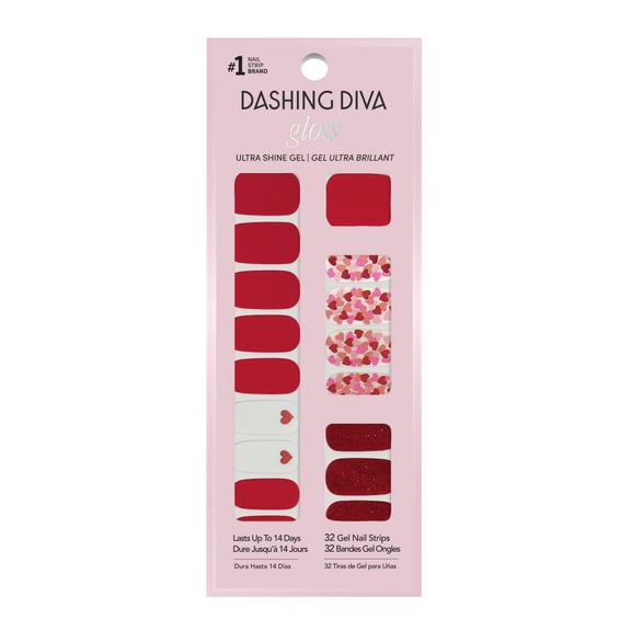 Dashing Diva GLOSS, Gel Nail Polish Strips, Girl Crush, Includes 32 strips