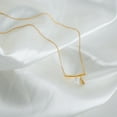 thumbnail image 3 of Simple bamboo necklace, bamboo leaf titanium steel high-end pendant necklace, 3 of 4