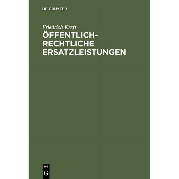 Ãffentlich-rechtliche Ersatzleistungen, (Hardcover)