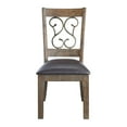 thumbnail image 5 of DN00981 - Side Chair (Set-2), Black PU & Weathered Cherry Finish - Raphaela, 5 of 7