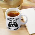 thumbnail image 4 of Leveling Up To Big Brother 11 Ounces Double Side Printed Funny White Coffee Mug, 4 of 6