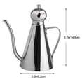 thumbnail image 3 of Easy Pour Oil Bottle,304 Stainless Long Spout Oil Dispenser Bottle Proof & Leak Proof Kitchen Oil Pourer With Precision Spout For Olive Canola And Cooking Oils, 3 of 7