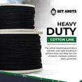 thumbnail image 2 of SGT KNOTS Unglazed Cotton Tie Line - Multipurpose Polyester Core for Theatrical Projects, Decor, Cable Management, Hunting - Durable, Weatherproof, Tie Down Rope, 1/8" x 600ft, Black), 2 of 3
