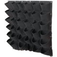 thumbnail image 1 of Apuakthei Gosear Wand Montiert H?ngende Vertikal Bepflanzung Taschen Grün Wachsen Pflanzer mit 36 Taschen für Haus Wand Balkon Garten Versorgung Schwarz, 1 of 7