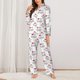 thumbnail image 2 of Fotbe I Love My Dad Conjunto de Pijama de Manga Larga para Mujer con Estampado, Ropa de Dormir de 2 Piezas, Conjunto de Casa Suave y Cómodo con Bolsillos-Small, 2 of 7