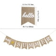 thumbnail image 2 of LABSERRON Hello Summer Banner Burlap Garland Flag Pennant Banner Flags 1Set For Home Decor Party Celebrations, 2 of 8