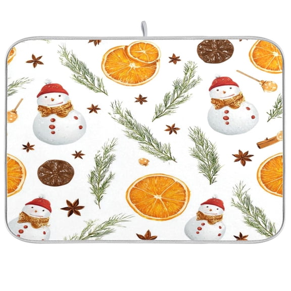 Iauyy Dish Drying Mat for Kitchen Counter, Super Absorbent & Hanging 16x18 / 18x24 Inch (S/M) Eight-angled Pine