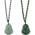 thumbnail image 1 of Collar con colgante de Maitreya de 2 colores, colgante de jade, cadena de cuentas, amuleto de la suerte, joyería, regalo para hombres y mujeres., 1 of 9
