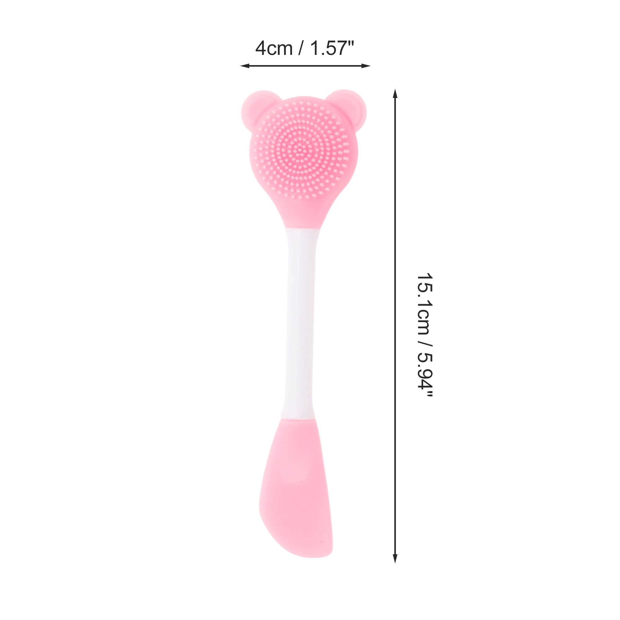 Unique Bargains Smooth Knife-shaped Facial Mask Brush 2 Pcs Light Pink