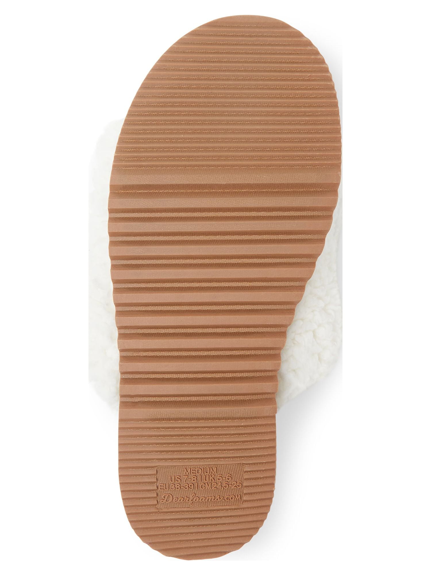 Dearfoams Cozy Comfort Women's Teddy Pile Open Toe Scuff Slippers