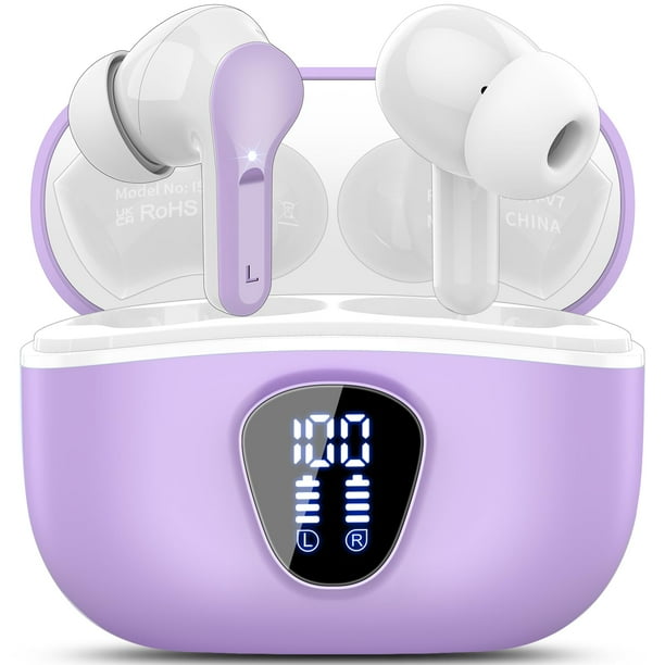 Auriculares inalámbricos BESNOOW Bluetooth 5.4 HiFi Stereo Púrpura