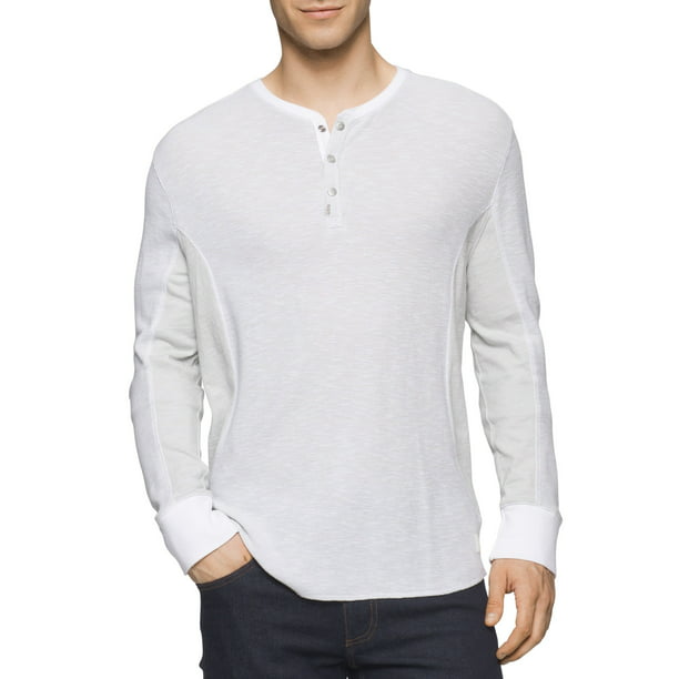 Calvin Klein NEW Gray Mens Size 2XL Long-Sleeve Thermal Henley Shirt -  