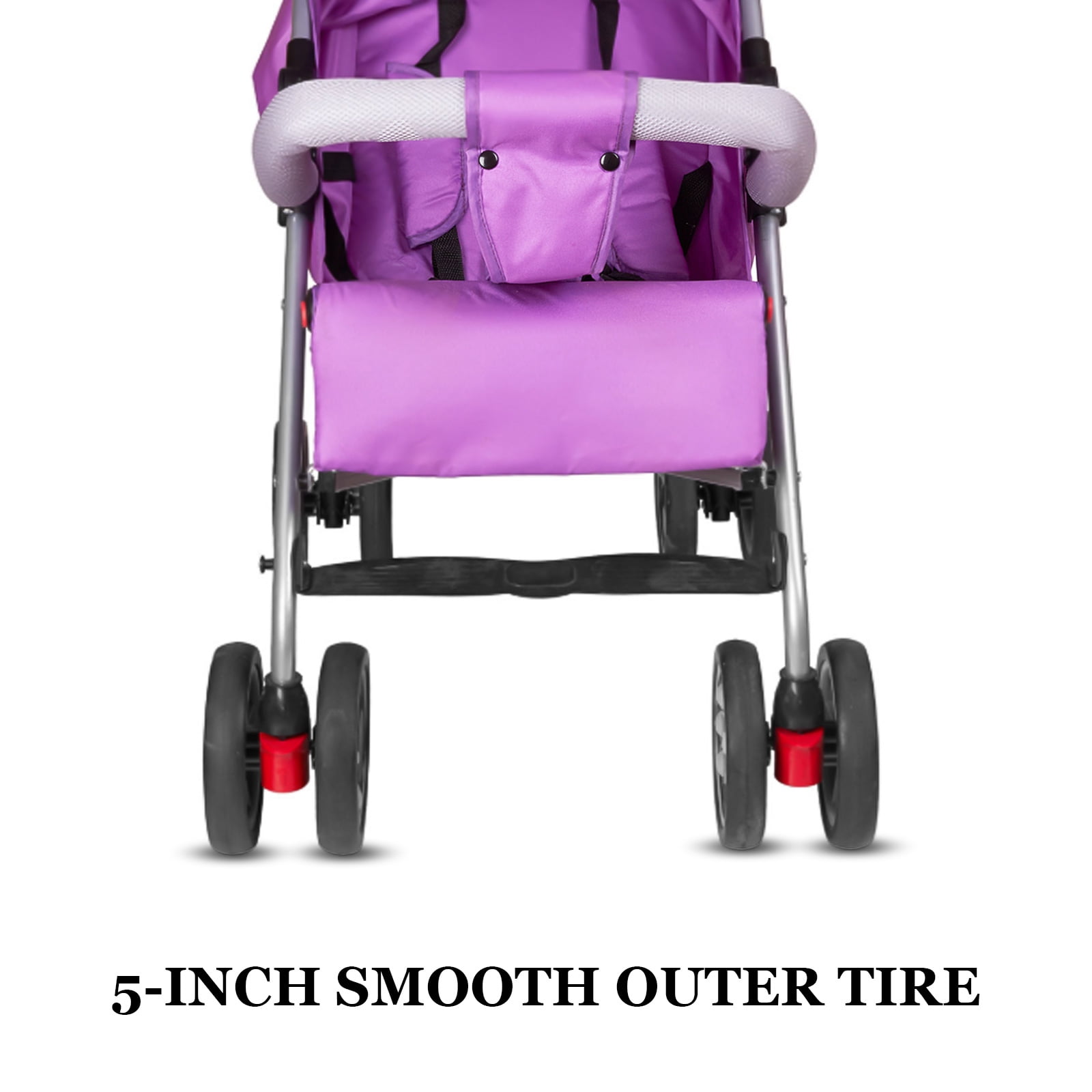 OUNONA Black Smooth Rubber Outer Tire for Stroller Wheel Replacement, Universal Fit Pushchair Wheel Accessory