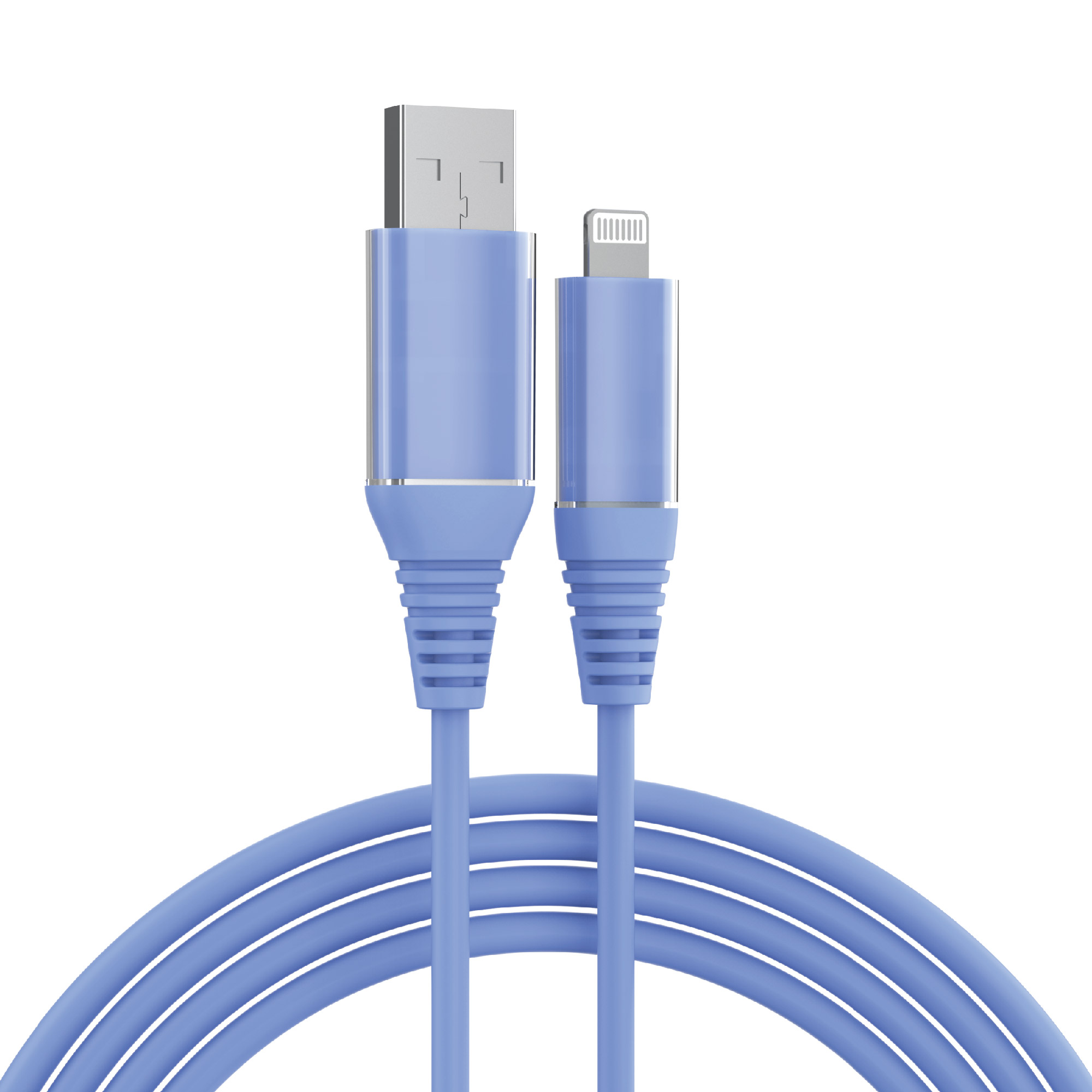 onn 6ft Lightning to USB Charging Cable, MFI Certified, Blue