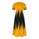 thumbnail image 4 of Vestido de Manga Corta para Mujeres Vestido de Verano de Cuello Redondo Impreso, Poliéster de Tamaño Verdadero Diario Y Vestido de Fiesta, 4 of 5