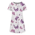 thumbnail image 4 of SMihono Robe d'Été Grande Taille pour Femmes 2023 Mode à Manches Courtes Imprimée Col Rond Robe Mini Ample pour Dames, 4 of 6