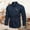 Dark Blue, variant on Men's Solid Colour Autumn Long Sleeved Button Down Shirt Outdoor Casual Style Shirt Big and Tall Shirts Green XXXXXXL