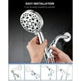 thumbnail image 6 of Hodvit High Pressure Handheld Showerhead, 10 Spray Modes, with 60" Stainless Steel Hose, New, 6 of 8