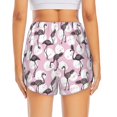 thumbnail image 3 of Picia Pineapple Flamingo Pattern Women's 2 in 1 Athletic Running Shorts High Waisted Workout Casual Gym Sweat Shorts with Comfy Liner Zipper Pockets-Medium, 3 of 9