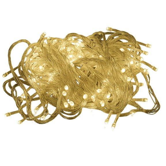 Elegani 100 LED String Warm White Lights with Flexible Clear Wire – 33ft