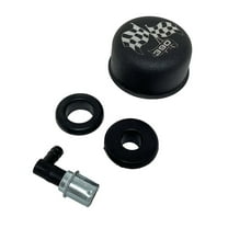 Ford FE 390 Checkered Flag Valve Cover Breather & PCV Valve - Black - Ansen USA