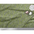 thumbnail image 2 of Soimoi Moss Georgette Fabric Leaves & Floral Block Fabric Prints by Yard 42 Inch Wide, 2 of 3