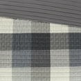 thumbnail image 4 of Madison Park Buffalo Plaid Full/Queen 6-Piece Herringbone Quilt Set with Decorative Pillows Gray Adult, 4 of 8