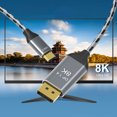 thumbnail image 3 of Cable de video HD Adaptador de ingeniería de malla tejido de transmisión 8K Tipo-C a 8K Displayport 14 Cable de 2 metros T0404 ANGGREK Otros, 3 of 8