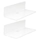 thumbnail image 5 of Estante flotante transparente, 2 piezas Estante flotante transparente Estante flotante acrílico Estante flotante transparente Instalación sin esfuerzo, 5 of 12