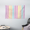 thumbnail image 1 of Colorful Tapestry, Half Toned Retro Striped Pattern Big Little Polka Dots Symmetrical Vibrant Colors, Wall Hanging for Bedroom Living Room Dorm Decor, 60W X 40L Inches, Multicolor, by Ambesonne, 1 of 2