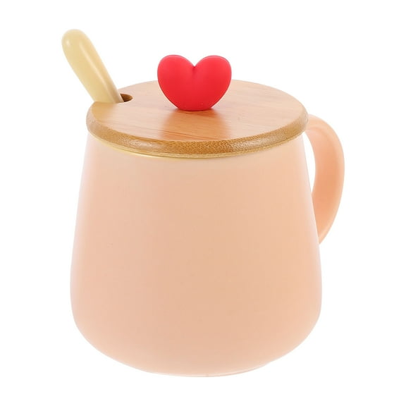 TAILTOSS 1 Set Mug Ceramic Coffee Mug With Lid For Drinking Reusable Cups 450Ml