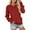 Red, variant on Women's V Neck Sweatshirt, Soft Long Sleeve Casual Pullover with Pockets, Oversized Loose Fit Comfortable Winter Top for Fall and Daily Wear