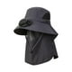 thumbnail image 3 of Sombrero de Ventilador Solar Yinane con Solapa para Cuello y Cara Gris Oscuro, 3 of 8