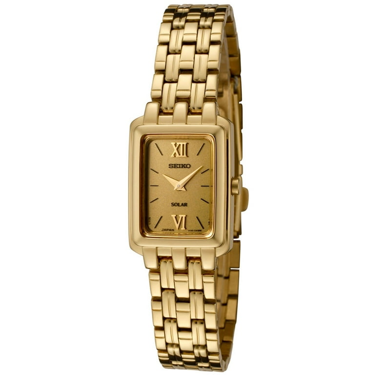 SEIKO Solar レディース 時計 ゴールド Seiko Women's SUP012P1 Solar Gold Dial Gold Plated Steel Watch