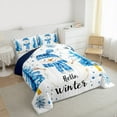 thumbnail image 3 of Manfei White Xmas Snowmen Bedding Comforter Set,Hello Winter Twin Comforter Sets,Merry Christmas Bedding Set For Child,Breathable Home Decor Reversible,2pcs, 3 of 8