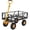 Yellow, variant on Memoryfield Heavy Duty Steel Garden Cart, 1200 lbs Capacity Utility Wagon with 13" All-Terrain Tires, 180° Rotating Handle, Tow-Behind for ATV or Tractor, Black