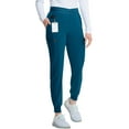 thumbnail image 4 of Cherokee Infinity Women's Scrub Pull-on Scrub Jogger Pants, Mid Rise Bottoms with 4 Pocket with Interior Drawstring Plus Size IN122A, 2XL, Caribbean Blue, 4 of 5