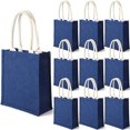 thumbnail image 1 of Bolsas de arpillera Saintrygo, 10 unidades, azul marino, 28 x 24 x 10 cm, 1 of 6