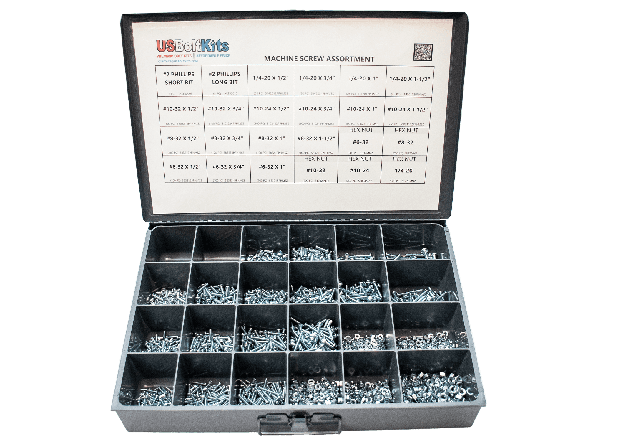 2410 Piece Machine Screw Assortment