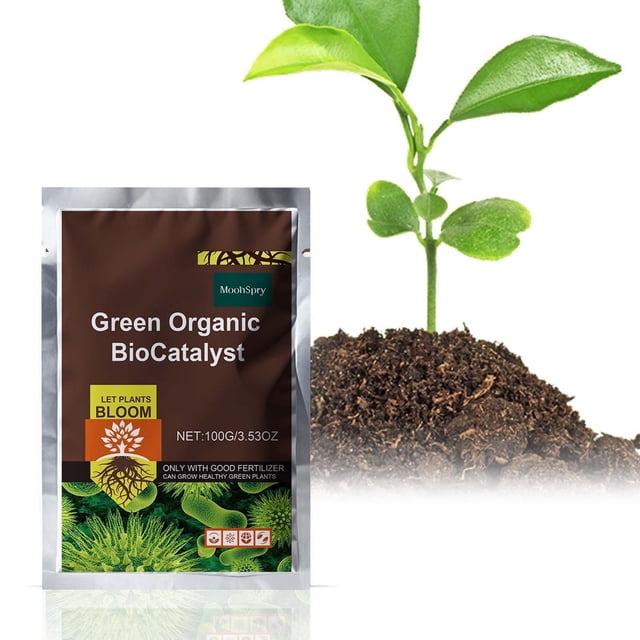 Fertilizante nutricional Biocatalizador Verde para el Cultivo de Plantas Verdes y Saludables (100 g) Biocatalizadores orgánicos