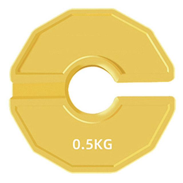 1Pcs Gym Micro-Type Plates Dumbbell Fractional Weight Plate Rubber Fractional Weight Plates Add-on Change Yellow 0.5KG