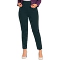thumbnail image 3 of VBVC Women's High Waisted Ankle Dress Pants , Straight Leg Work Slacks For Women , Ladies' Business Casual Cropped Trousers with Pockets,Army Green,S-3XL, 3 of 6