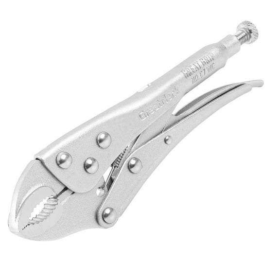 GreatNeck Curved Jaw Locking Pliers, Steel, 7 inch