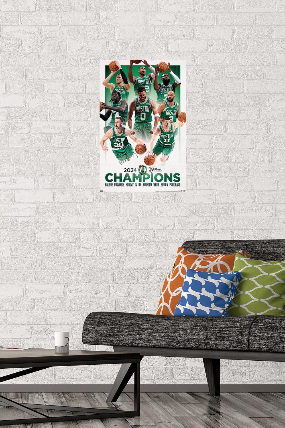 NBA Boston Celtics - 2024 NBA Finals Champions Wall Poster, 22.375" x 34" Framed