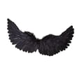 thumbnail image 4 of Qarigey Accesorios de plumas de ala de ángel para cosplay y fiestas, realistas y fáciles de usar, textura de alta gama, no tóxicos Disfraces de disfraces Negro Tamaño: 65 x 35 cm., 4 of 6