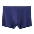 thumbnail image 6 of Jinhomg Mens Comfortable Cotton Underwear Big and Tall Basic Solid Boxer Briefs Lightweight Breathable Elastic Waistband Mid Waist Boxers Blue XXL, 6 of 7