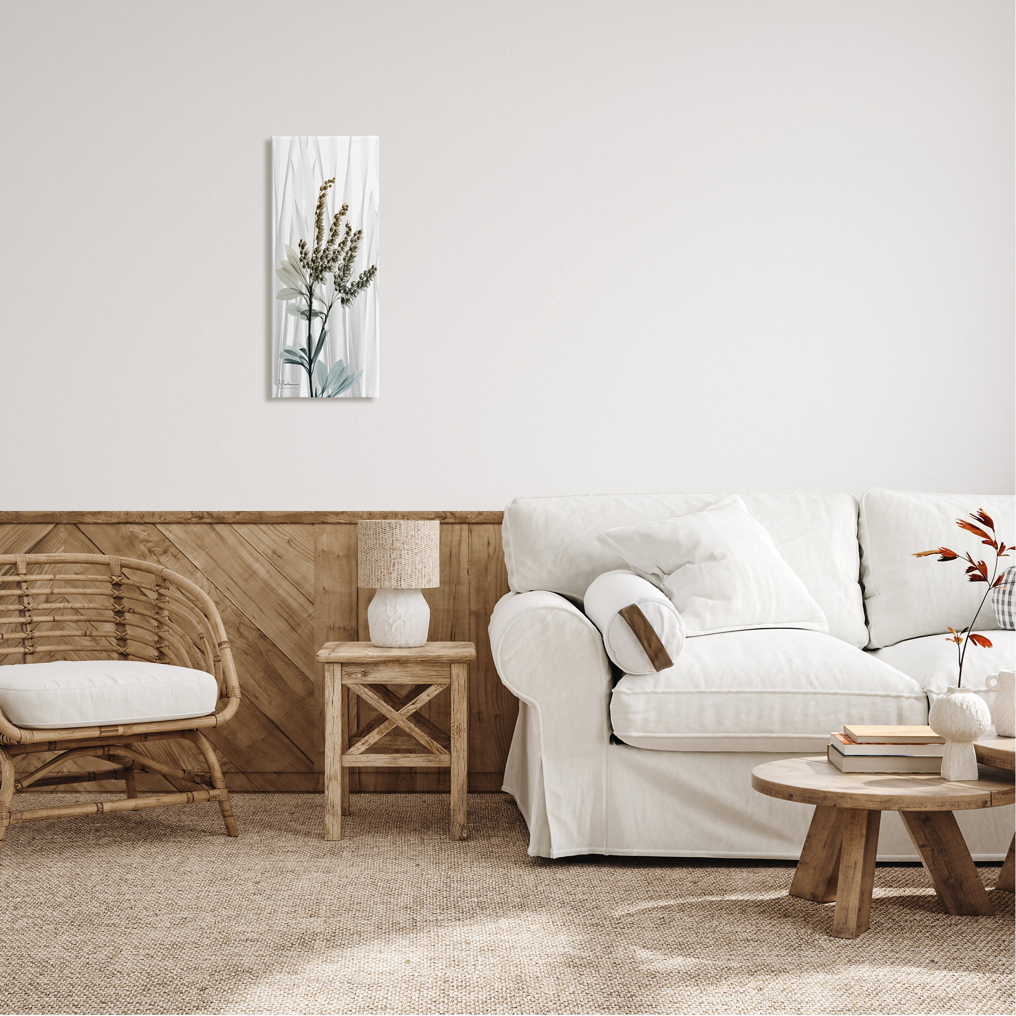 Stupell Industries Snowdrops X-Ray Plant Botanical & Floral Painting Gallery Wrapped Canvas Print Wall Art, 10 x 24